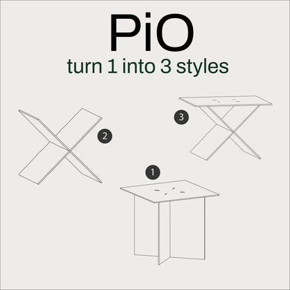 Der 'PiO' Beistelltisch / Zeitschriftenständer Acryl Orange